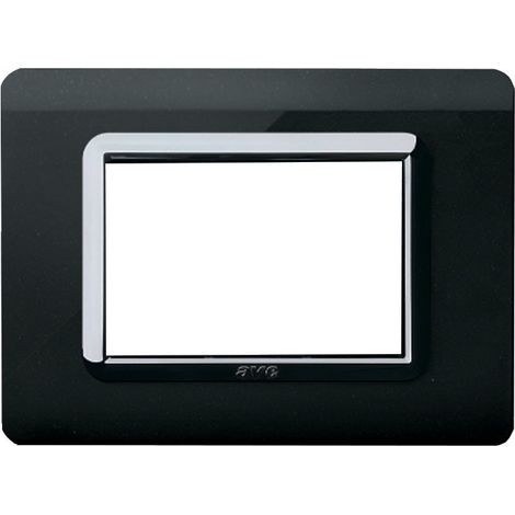 Placa Tecn.44 Marco Cromado Negro 3M AVE 44PY03NAL