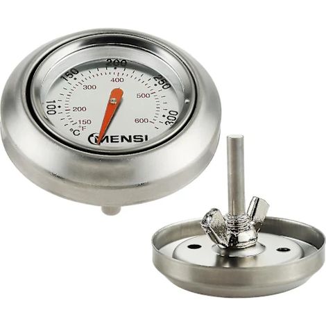 Filiyano-Thermomètre de remplacement pour barbecue Weber Traveller, avec cadre et couvercle intégré, en acier inoxydable. (1/2)