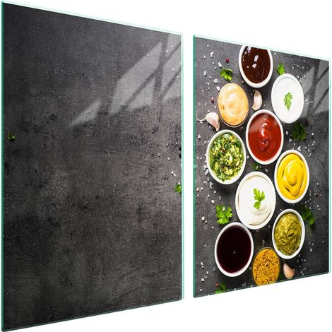 Plaque de protection en verre pour poêle 2x45x52 Cuisine (1/5)