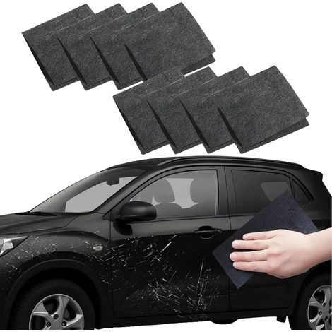 20x10cm 8 Pièces Nano Sparkle Cloth Anti Rayures Voiture MultiUsage pour Suppression de Rayures Légères sur Carrosserie, Chiffon Nanosparkle Réutilisable