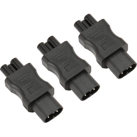 Adaptateur d'alimentation IEC320 C8 à C5, 3 Pièces IEC320 Mâle C8 à Femelle C5 pour Prise UPS de Châssis PDU, Plug and Play, Conducteur en Cuivre (1/5)