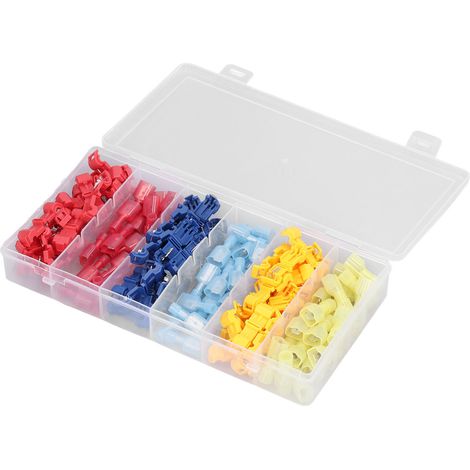 Schnellabisolierbare T-Steckverbinder, Crimp-Flachstecker-Set, isoliert, Mehrzweck-Sortiment (1/5)