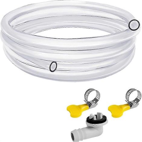 Tuyau de vidange flexible pour climatiseur 10 pieds - Kit portable 3/5 pouces pour évacuation efficace de l'eau (1/5)