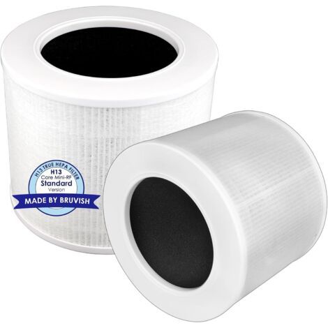 (2 pièces) Core mini filtres de rechange pour LEVOIT Core Mini purificateur d'air, LAP-C161-WEU, H13 True Hepa, filtre HEPA 3 en 1, filtres à charbon actif, comparé à la pièce Core Mini-RF (1/5)