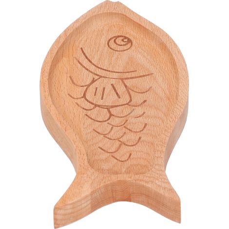 Assiette Bois Originale en Forme de Poisson pour Fruits, Desserts ou Bonbons (1/5)