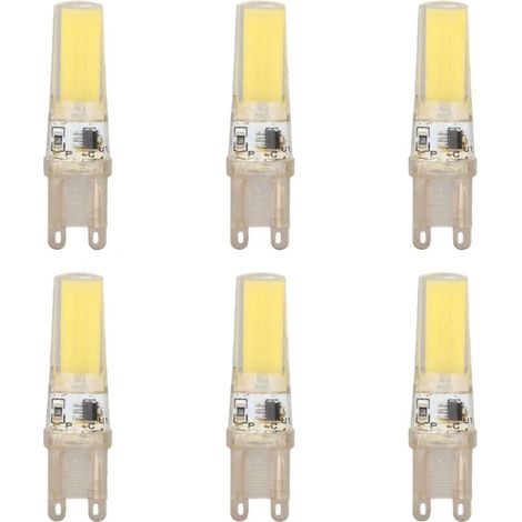 6 Ampoules LED G9 Dimmables, 220V Blanc Chaud, pour Lampe Murale et de Table, Éclairage Économique (1/5)