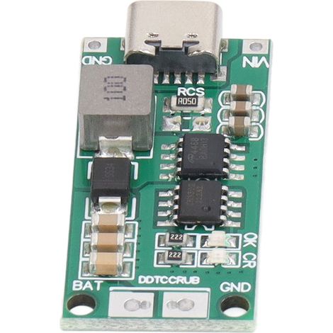 Module de chargeur de batterie vert à charge automatique, protection contre les courts-circuits et les surtensions, entrée CC 3-6 V 2 A, charge 0,74 A (1/5)