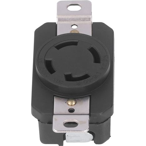 Douille encastrée verrouillable, qualité industrielle, 4 trous, norme américaine, 30 A, 250 V, NEMA L15-30R (1/5)