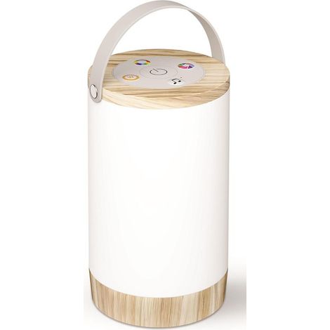 Avide ALPDL-RGB-PB-N lámpara de mesa 1,8 W LED Blanco, Madera