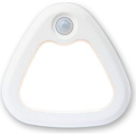 Veilleuse [Lot de 2] Lampe LED à détecteur de mouvement avec base CI (fonctionne sur piles) Chambre/Salle de bain