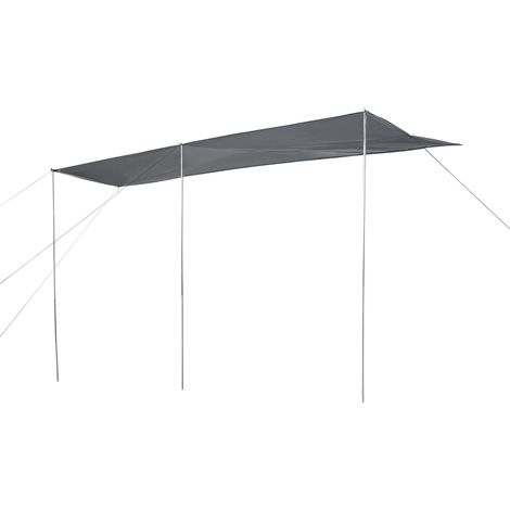Auvent de caravane 400 x 240 x 235 cm gris (1/4)
