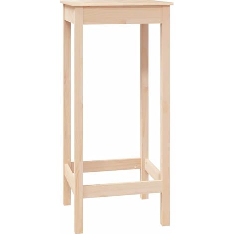 Table de bar 50x50x110 bois massif de pin (1/5)