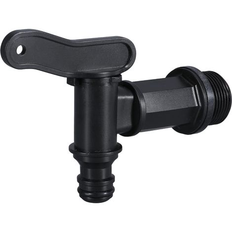 1000L Plastic 3/4 Inch Tank Tap for Rainwater Collector, IBC Water Storage Box Adapter with Lock Nut Seal and Tap Connector (1 Pcs) (1/3)