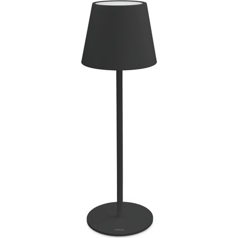 Ecolight LAMPADA DA TAVOLO A LED NINA RICARICABILE 1,8 W - 180 lumen - 3.000K Col. Nero