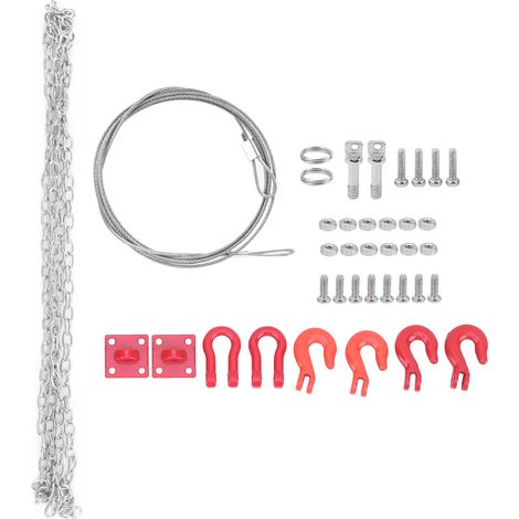 Attelage Universel RC avec Chaîne et Sangle de Remorquage pour Voiture Télécommandée (1/5)