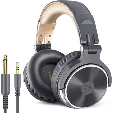 Casque Audio Filaire - OneOdio - Pro-10 - 50 mm - Circum-Auriculaire - Gris (1/4)