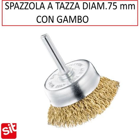 SPAZZOLA A TAZZA CON GAMBO SIT Ø 75 mm
