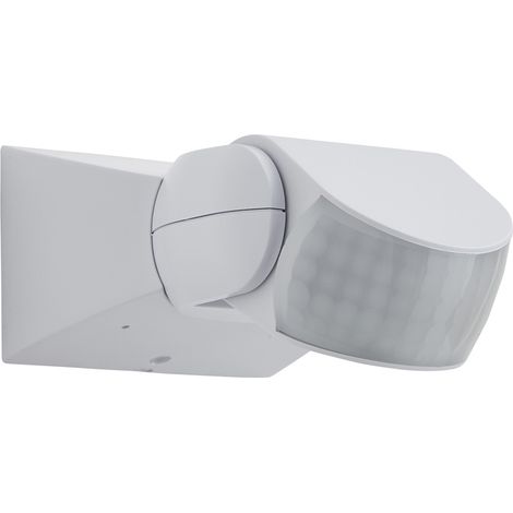 Litecraft Garrett Stealth Outdoor PIR Motion Sensor with Override Feature- White