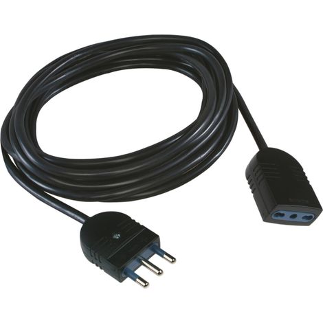 poly pool - 5 m prolunga con spina 16 a e presa bivalente bianca