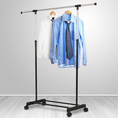 Porte-manteau,Barre Extensible ®,90-158cm x 80-145 cm,Noir-argent (1/5)