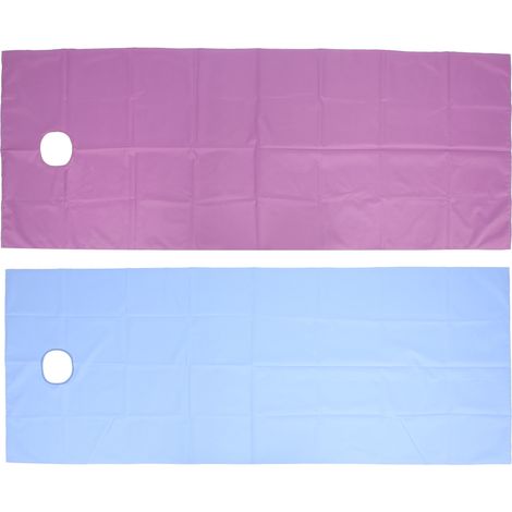 Wasserdichte Massageliegenabdeckung für Spas und Wellnesszentren (75 x 200 cm, Gesichtsöffnung, lila-blau) (1/5)