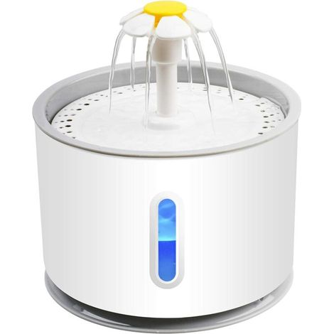 Fontaine à boire pour animaux de compagnie, fontaine à eau de 2,4 L pour chats et chiens, distributeur automatique d'eau pour animaux de compagnie avec pompe (1/5)