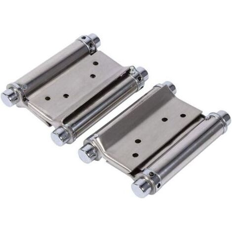 2 Pcs Charnières de Porte Acier Inoxydable Double Action Ressort pour Épaisseur 3.5cm Maison, Bar, Cafe, Toilet (1/5)