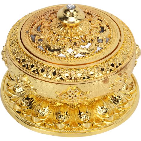 Brûleur d'encens en métal rétro, artisanat exquis, robuste, support pour bâtonnets, décoration ornementale, style ancien, résistant, pour maison. (1/5)
