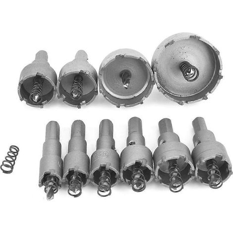 Ensemble de 10 pièces en acier inoxydable TCT comprenant scie cloche et foret pour alliages métalliques