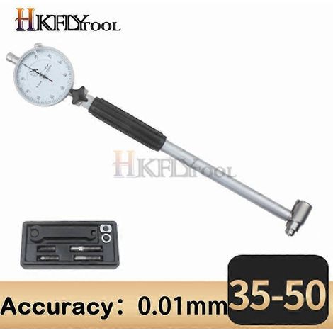 50-160 mm 35-50 mm 0,01 mm Indicateur de diamètre à cadran Indicateurs de diamètre Kit de test de mesure de précision pour cylindres de moteur (35-50 mm) (1/5)