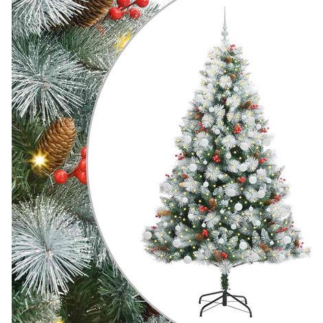Künstlicher Weihnachtsbaum Grün und Weiß 210 cm vidaXL (1/5)