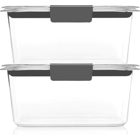 Contenitore ermetico per alimenti, set da 2 pezzi, ermetico e a prova di perdite, 17,7 x 12,3 x 7 cm (1/4)