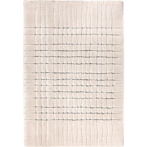 VIVARAISE - Tapis domestique Vivaraise Antonio - Polyester recyclé blanc (160 x 230 cm)