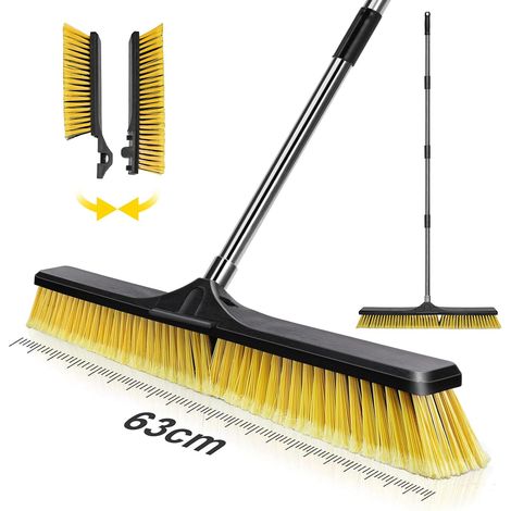 Large Outdoor Push Broom 63 cm, Hard Bristle Brush (1/5)