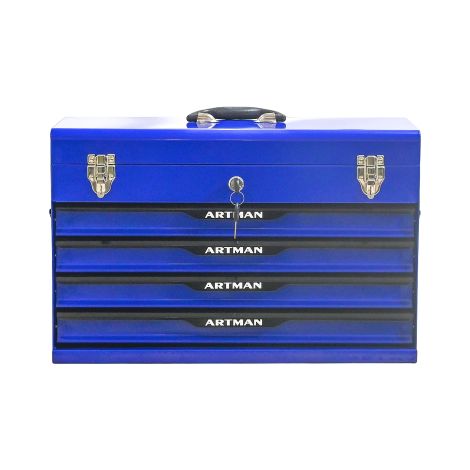 Caja de herramientas de acero de 20 pulgadas con cajones – caja de almacenamiento de herramientas con cierre metálico – armario de herramientas con recubrimiento de polvo (AZUL) (1/5)