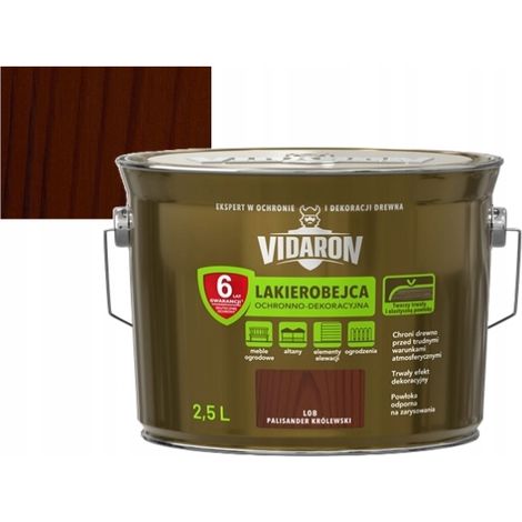 Barniz protector y decorativo color palo de rosa real 2,5 l (1/5)