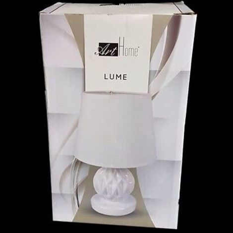 TrAdE Shop Traesio - Lampada Abat Jour Lume Rombi Comodino Comò Luce Bianca E Moderna Misure 30x20cm -