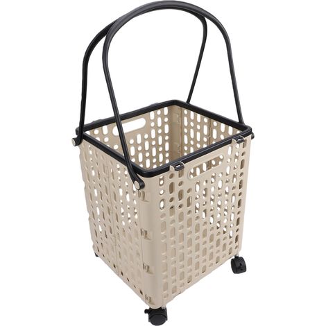 Chariot de courses pliable, chariot d'épicerie portable multifonctionnel avec roues pivotantes à 360 °, poignées ergonomiques pour sortie à domicile XL (1/5)