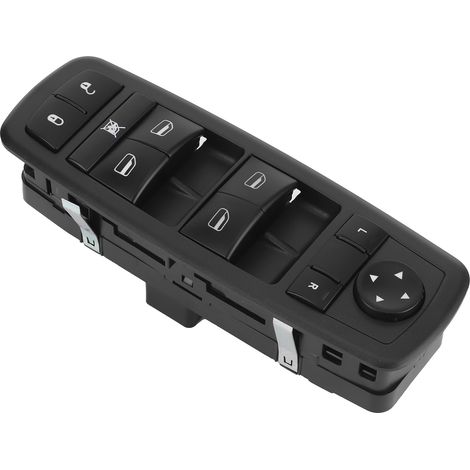 Interrupteur de lève-vitre électrique avant gauche 68039999AA Bouton noir mat Compatible avec Dodge Grand Caravan/Journey (1/5)