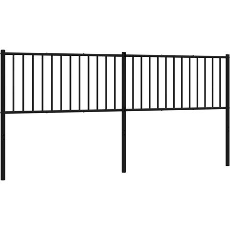 Cabecero accesorio para dormir mueble de dormitorio 193 cm negro metal TDL0202420
