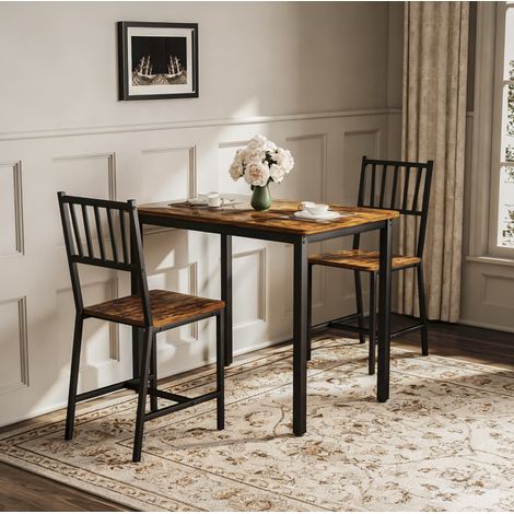 Esstisch mit 2 Hockern 90x60 cm industriell OKMYHOME (1/5)