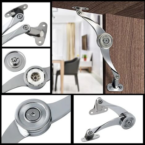 Charnière hydraulique de support de couvercle avec fonction d'amortissement, charnière de coffre à jouets, support de placard, charnière suspendue, support de couvercle pliant pour meubles de cuisine (1/5)