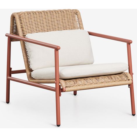 Sillón de jardín con reposabrazos en aluminio y ratán sintético Duroli SKLUM (1/5)