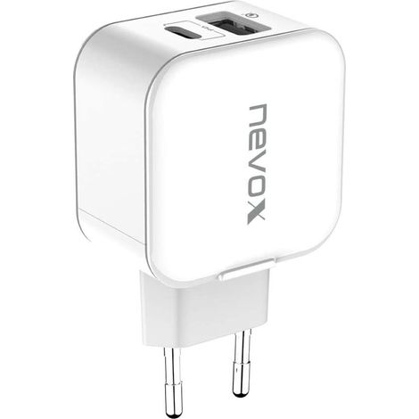 nevox USB PD Type C + QC3.0 Ladegerät 18Watt weiss
