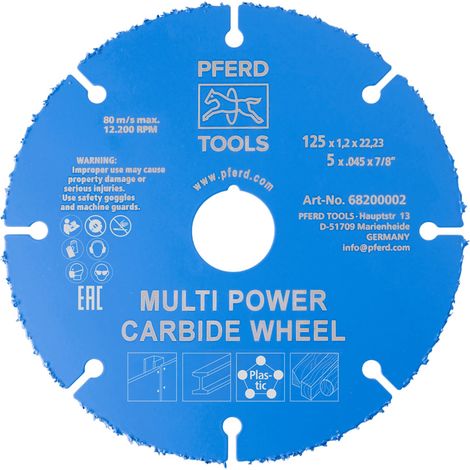 PFERD Trennscheibe POS MULTI POWER CARBIDE WHEEL DS 125 x 1,2 x 22,23 (1/5)