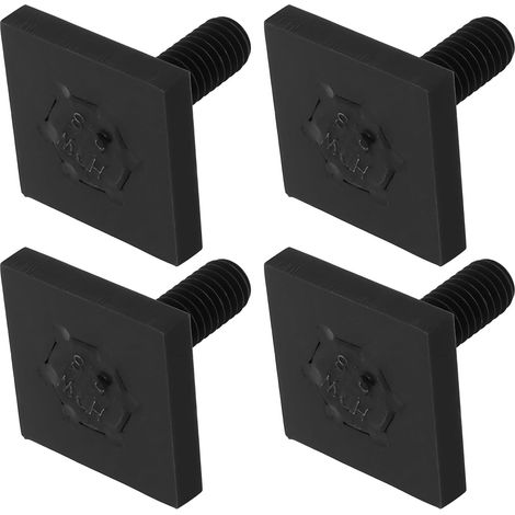Lot de 4 Boulons en T pour Porte-Bagages de Toit 6 X 18 Mm/20 X 20 X 4 Mm Noir (1/5)