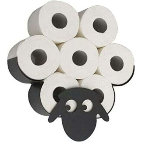 Porte-Rouleau de Papier Toilette Animal Porte-Papier Toilette Joli Animal Support Mural Chambre Porte-Rouleau de Toilette Cuisine Salle de Bain Accessoires mouton
