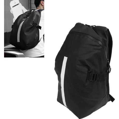 Sacoche de vélo/sacoche de casque multifonctionnelle, lumineuse, étanche, 36-55L, noire, convient aux motos, vélos et randonnées en plein air. (1/5)