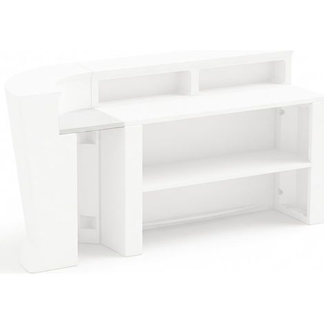 Ripiano bancone curvo in HPL ultraresistente per cucina e bar Marvy - Bianco (1/2)