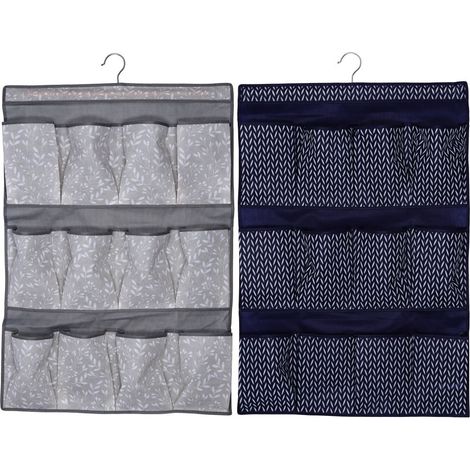 1 Pezzo Tasca Portaoggetti da Parete in TNT Klaus 12 Tasche 82 x 56 cm 2 Colori